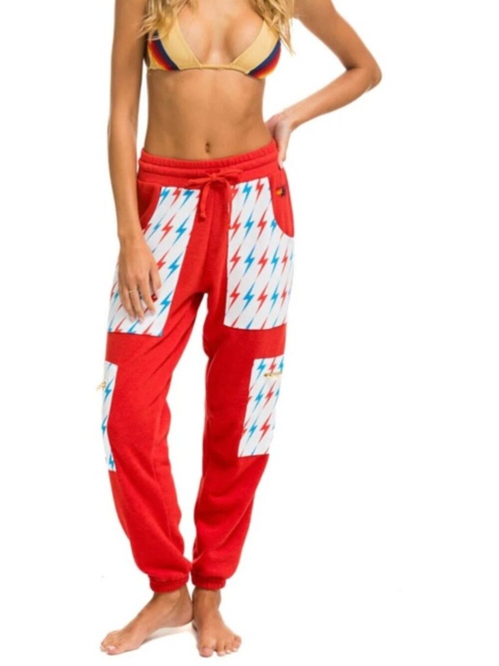 Aviator Nation Women's XS Lightning Bolt Sweatpants